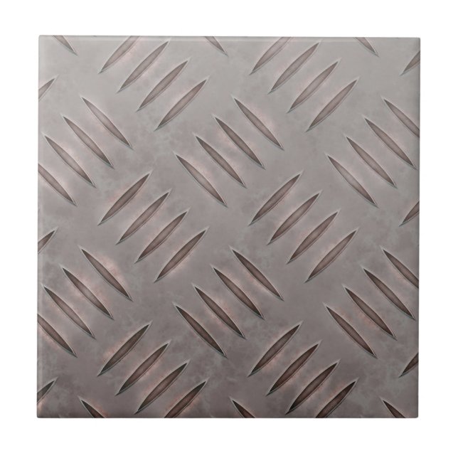 Steel Diamond Plate Texture Tile (Front)
