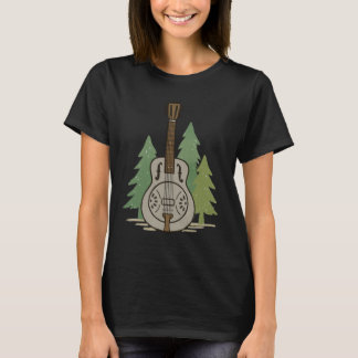 Steel Dobro Forest – Rustic Music Lover Art T-Shirt