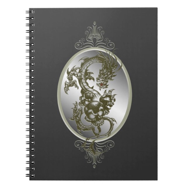 Steel Dragon Spiral Notebook (Front)