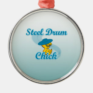 Steel Drum Chick #3 Metal Tree Decoration