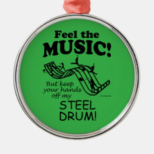 Steel Drum Feel The Music Metal Tree Decoration