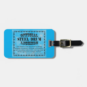 Steel Drum License Luggage Tag