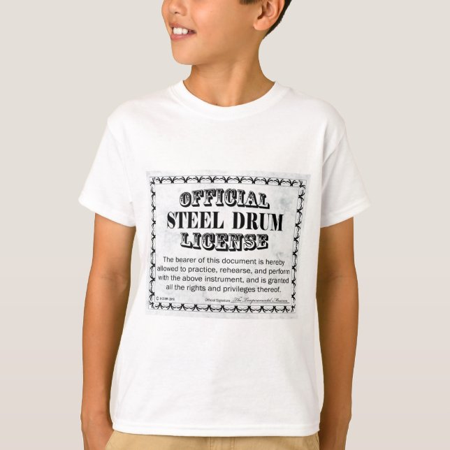 Steel Drum License T-Shirt (Front)