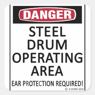 Steel Drum Operating Area Square Sticker