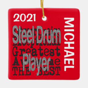 Steel Drum Player Extraordinaire CUSTOM Ceramic Ornament