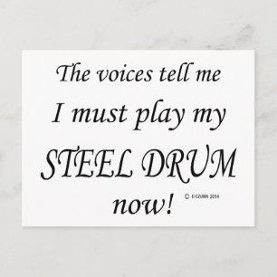 Steel Drum Voices Say Must Play Postcard
