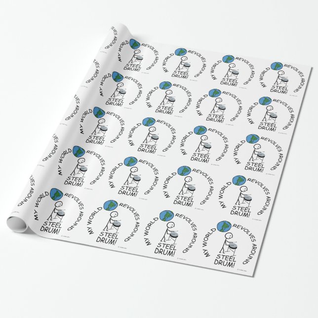 Steel Drum - World Revolves Around Wrapping Paper (Unrolled)
