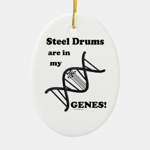 Steel Drums in my Genes Ceramic Tree Decoration
