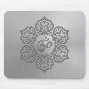 Steel Floral Ohm Design Mouse Mat