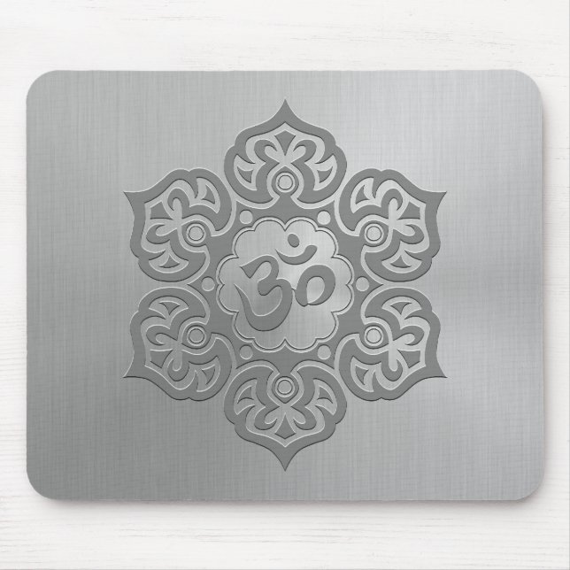 Steel Floral Ohm Design Mouse Mat (Front)