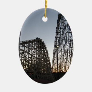 Steel Force and Thunderhawk Dorney Park Ceramic Tree Decoration