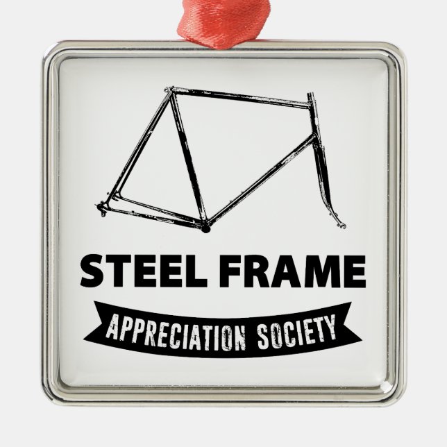 Steel Frame Bike Appreciation Society Metal Tree Decoration (Front)