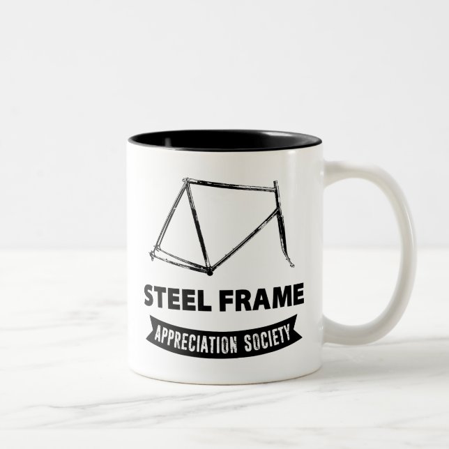 Steel Frame Bike Appreciation Society Two-Tone Coffee Mug (Right)