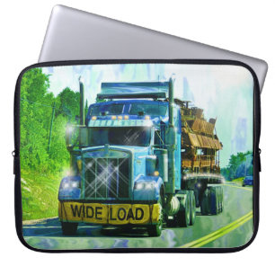 Steel Freight Truck Driver's Arty Laptop Sleeve