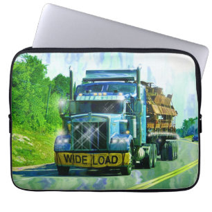 Steel Freight Truck Driver's Arty Laptop Sleeve