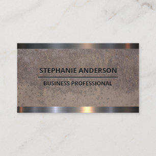 Steel Gloss Trim Textured Wall Business Card