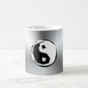 Steel Gradient Graphic Yin-Yang Symbol Coffee Mug