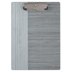 Steel Grey Bamboo Border Wood Grain Look Clipboard