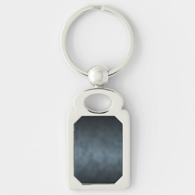 Steel Grey Gothic Ombre Background Art Key Ring (Front)