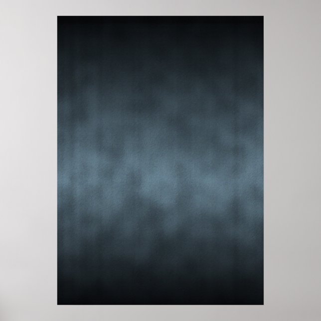 Steel Grey Gothic Ombre Background Art Poster (Front)