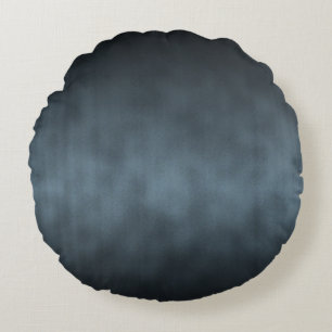 Steel Grey Gothic Ombre Background Art Round Cushion