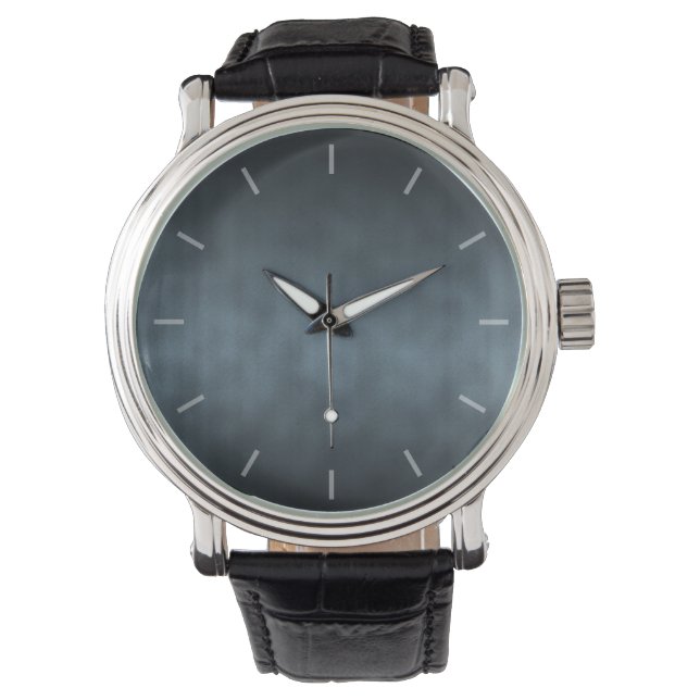 Steel Grey Gothic Ombre Background Art Watch (Front)