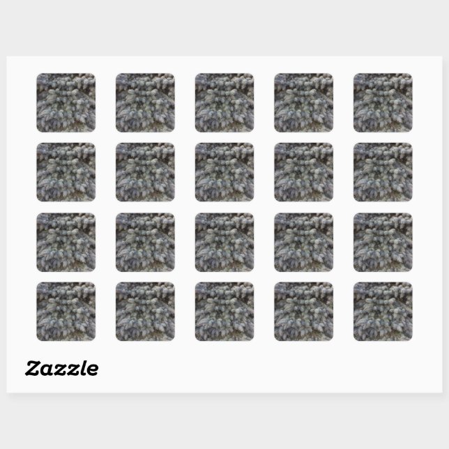 Steel, grey, green and blue spruce classy  medium  square sticker (Sheet)
