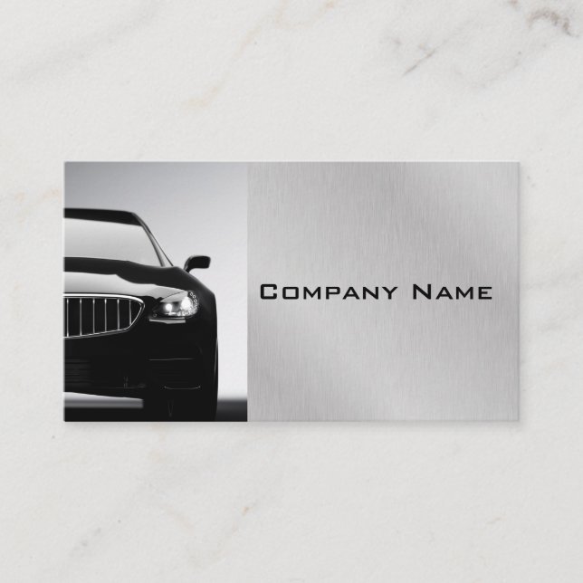 Steel Grey Stylish Automotive Professional Busines Business Card (Front)