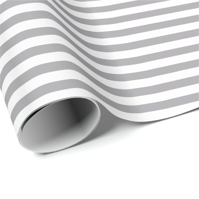 Steel Grey | White Stripe Wrapping Paper (Roll Corner)