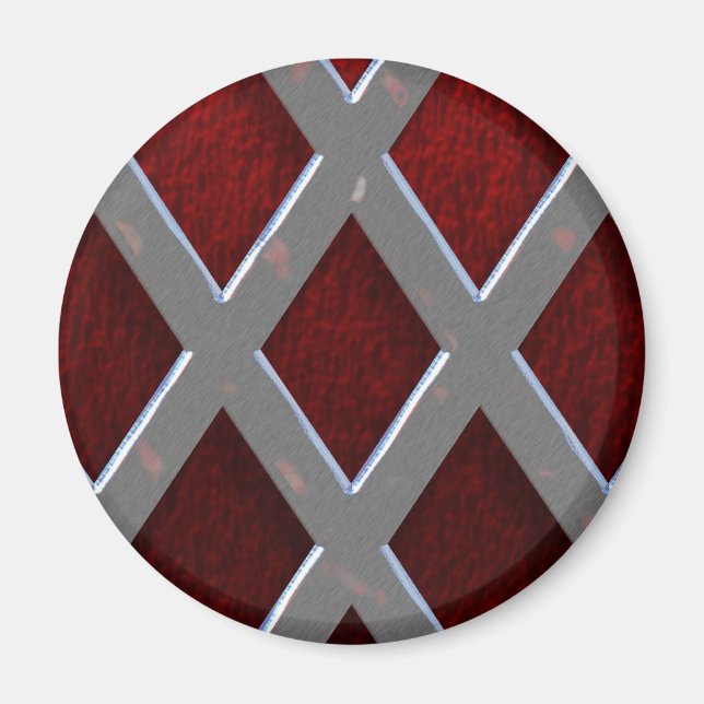 Steel Grid Over Lava Magnet (Front)