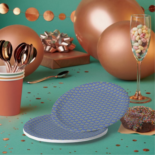 Steel in Abstract Paper Plate (Multi)