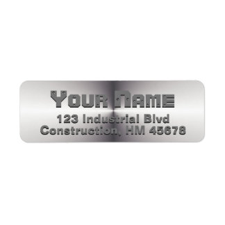 Steel Labels Industrial Masculine Metallic Look