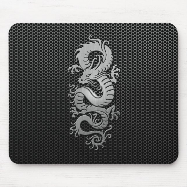 Steel Mesh Chinese Dragon Mouse Mat (Front)