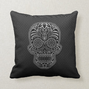 Steel Mesh Sugar Skull Cushion