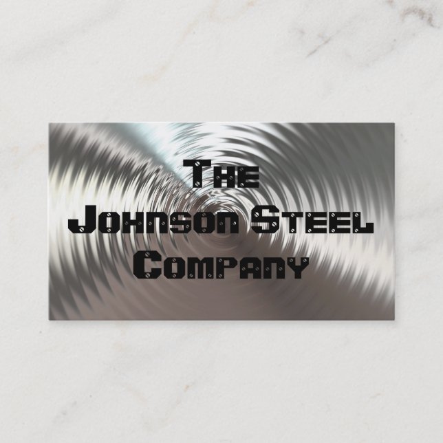 Steel Metal Business Cards (Front)