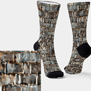 Steel Metal Grungy Wall Panels Socks