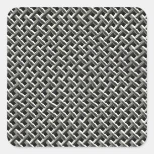 Steel Metal Mesh Pattern (faux) Square Sticker
