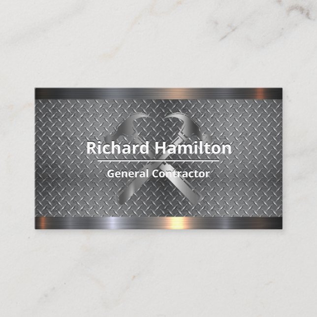 Steel Metal Trim | Hammers Business Card (Front)