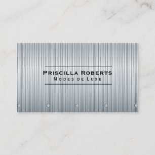 Steel Metallic Background Rivets Business Card