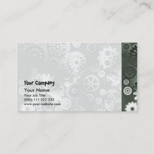 Steel metallic gears business card