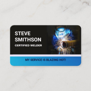 Steel Metallic Metal Works Welding Service Welder Business Card
