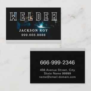 Steel Metallic Metal Works Welding Service Welder Business Card