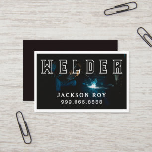 Steel Metallic Metal Works Welding Service Welder  Business Card
