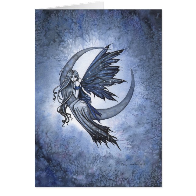 Steel Moon Fairy on Crescent Moon Fantasy Art (Front)