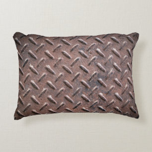 Steel old surface plates non slip patter. abstract decorative cushion