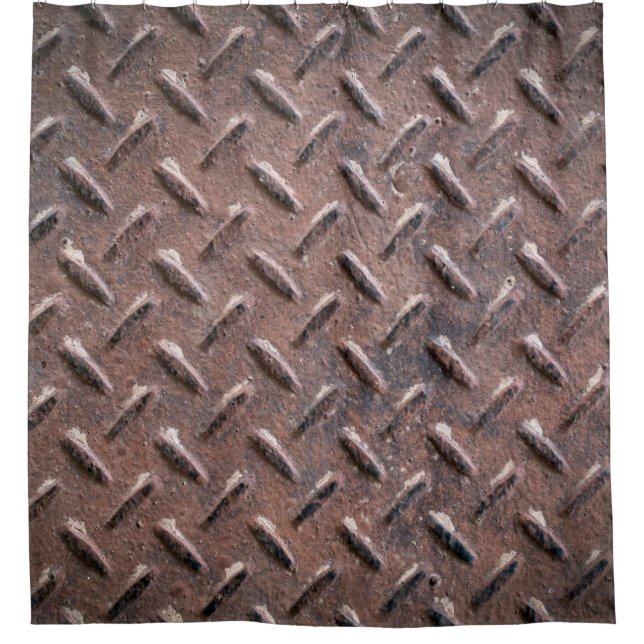 Steel old surface plates non slip patter. abstract shower curtain (Front)