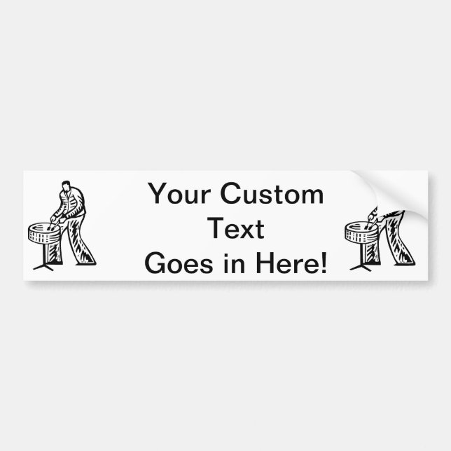 Steel Pan Player outline Bumper Sticker (Front)