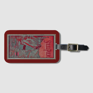 Steel Pier via Pennsylvania Railroad Luggage Tag