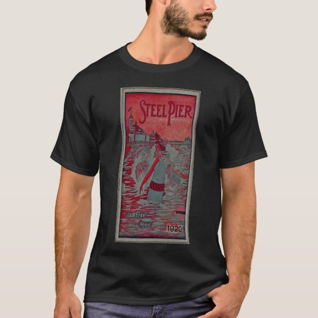 Steel Pier via Pennsylvania Railroad T-shirt  (Front)