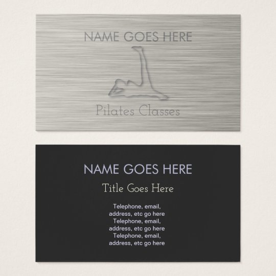 "Steel" Pilates Business Cards
